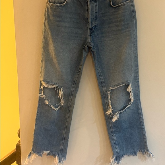 We The Free Maggie Straight Jeans Light Stone Wash Size 27 - Picture 3 of 5